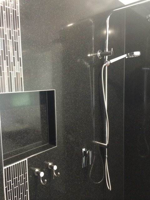 recessed granite shelf