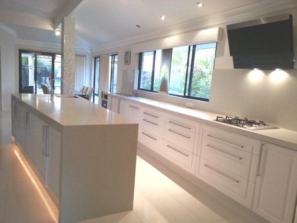 kitchen after renovation with granite countertops
