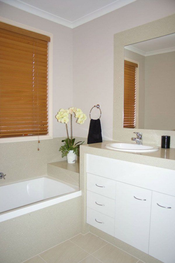 bathroom with granite countertops