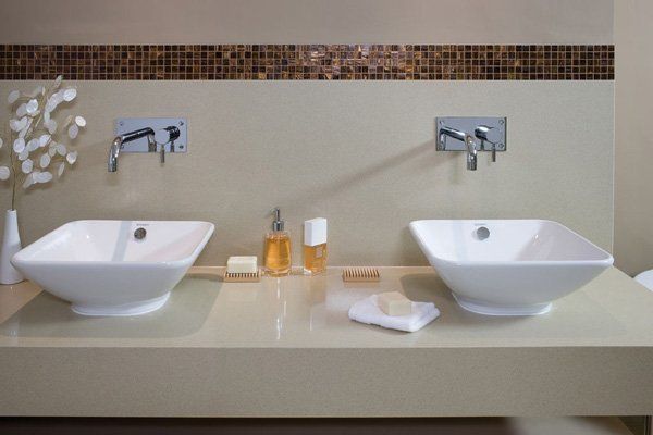 bathroom with double sink