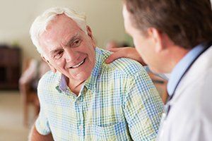 Elder man getting doctor advice Elder man getting doctor advice