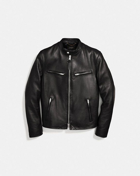 Men's Leather Racer Jacket