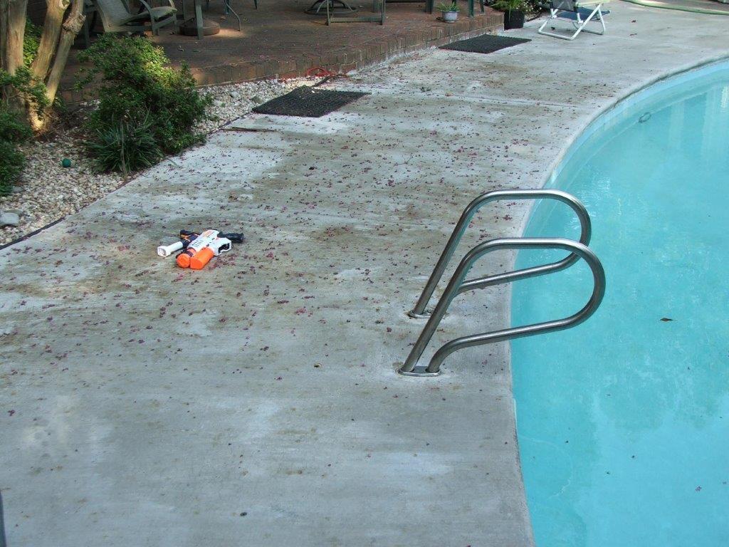 Side Walk Pool Area — Jamestown, NC — Decorative Concrete Unlimited Inc