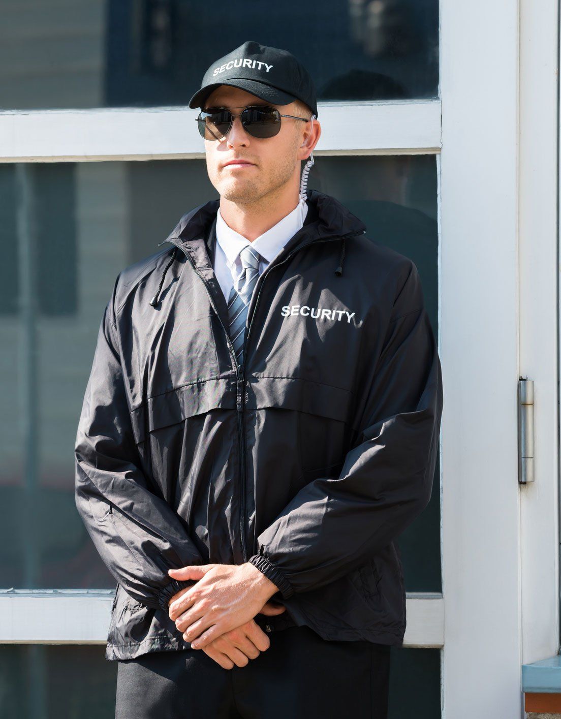 Male Security Guard Standing At The Entrance — Cleveland, OH — Safe Choice LLC