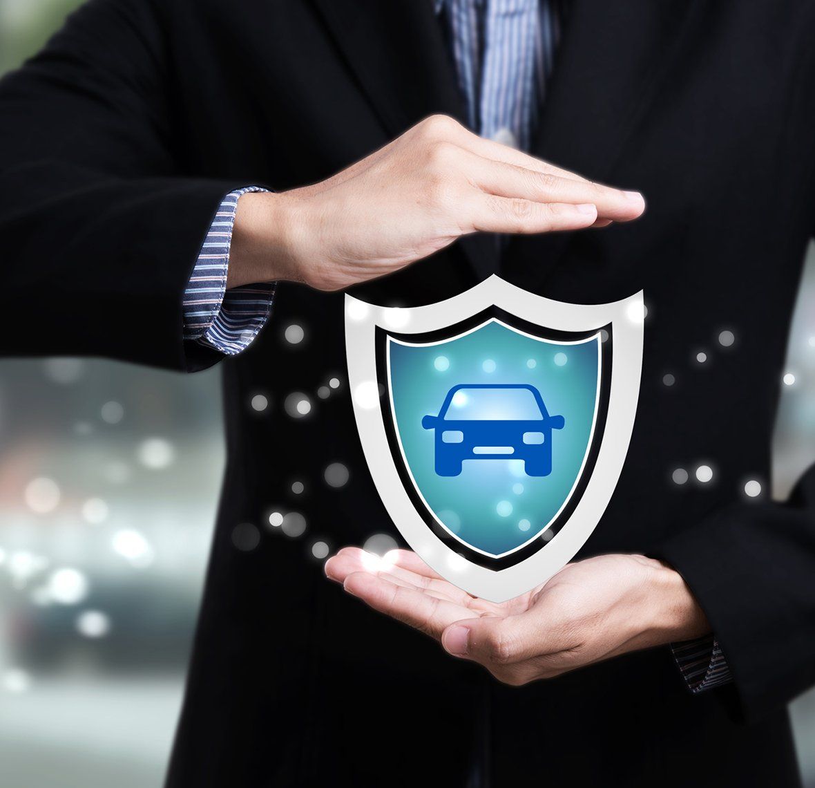 Person Showing Graphical Concept of Car Insurance — Fort Walton Beach, FL — Waldorff Insurance & Bonding