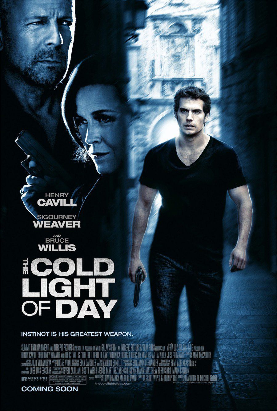 Un cartel de película para la fría luz del día.