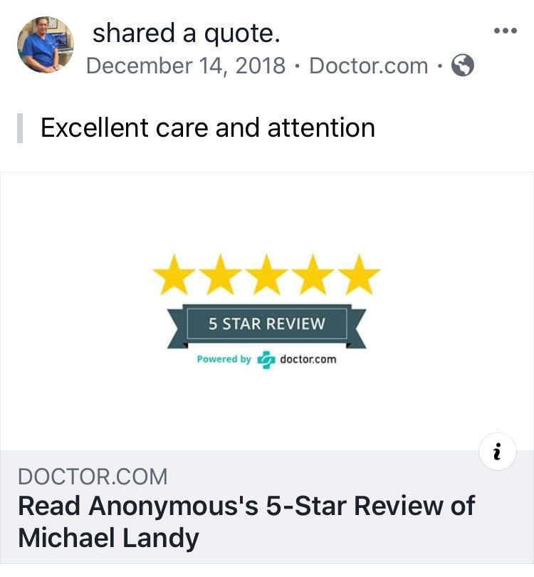 Five Star Review — Washington, DC — Michael G. Landy, DDS.