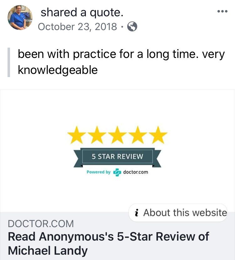 Satisfied Client — Washington, DC — Michael G. Landy, DDS.