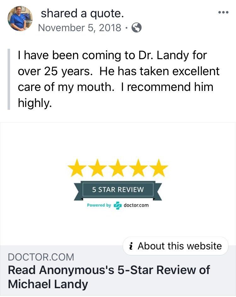 Loyal Patient — Washington, DC — Michael G. Landy, DDS.