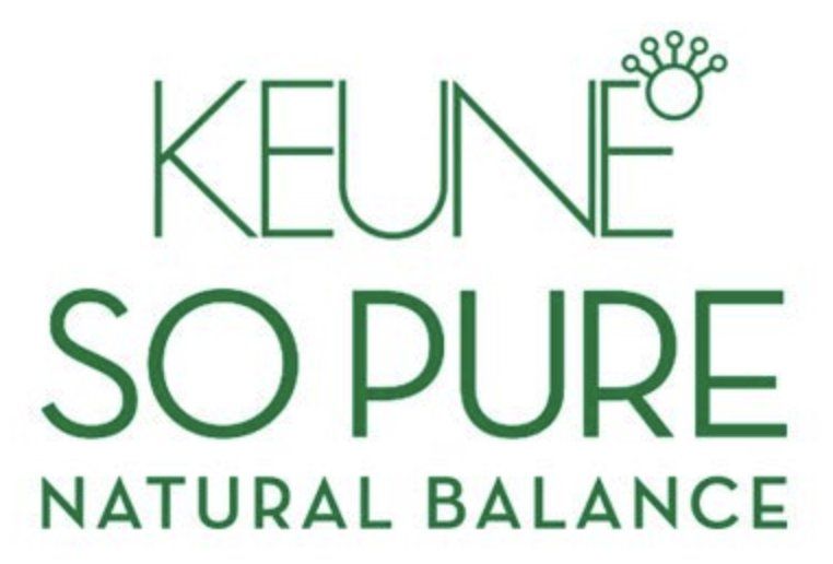 A logo for keune so pure natural balance
