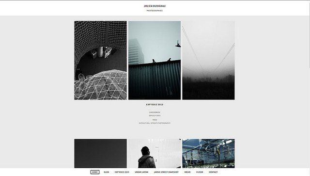 A website with a lot of black and white pictures on it