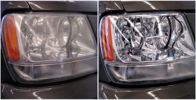 Headlamp Restoration — Before and After Effect in Spring Hill, FL Headlamp Restoration — Before and After Effect in Spring Hill, FL