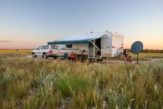 Parked Caravan — Car Battery Replacement in South Lismore, NSW