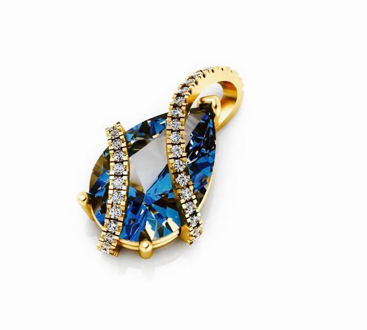 sapphire pendant
