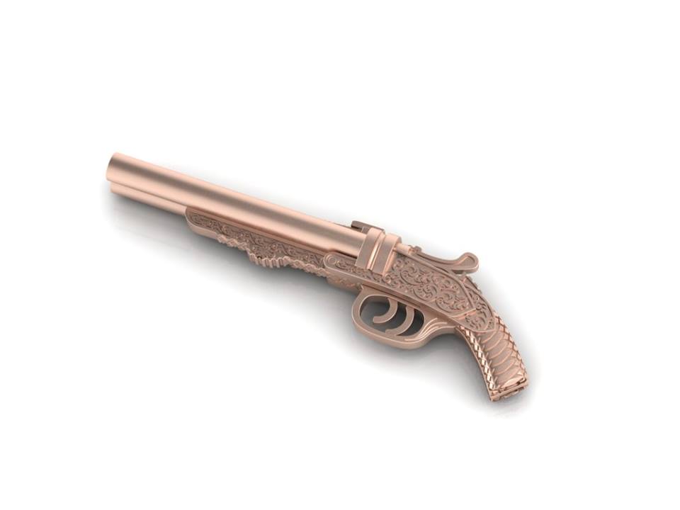 gold handgun
