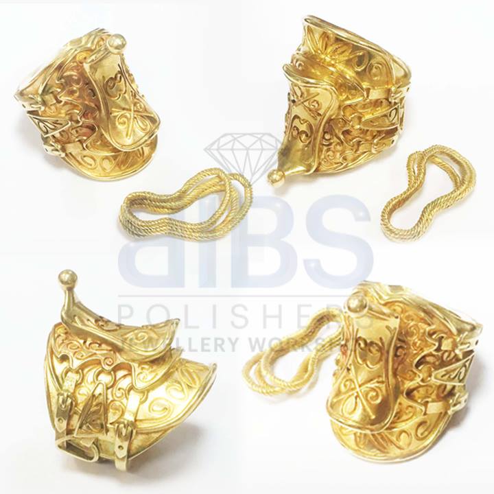 Gold earrings