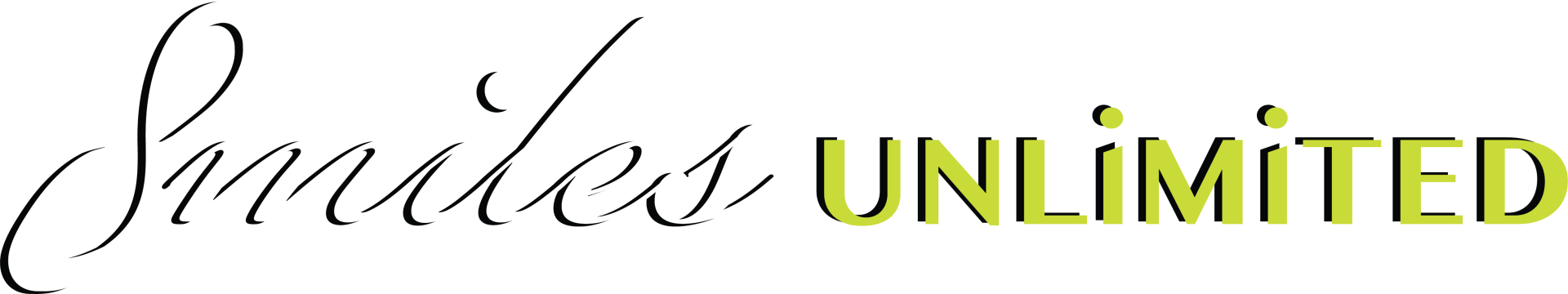 Smiles Unlimited logo in script font with 