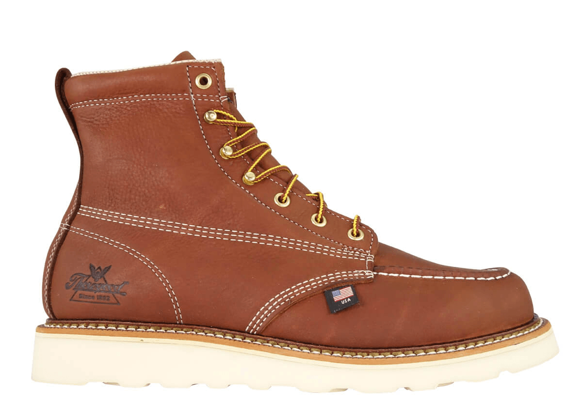 Thorogood American Heritiage- 6-Inch Tobacco Moc Toe  - MaxWear Wedge