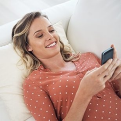woman using phone