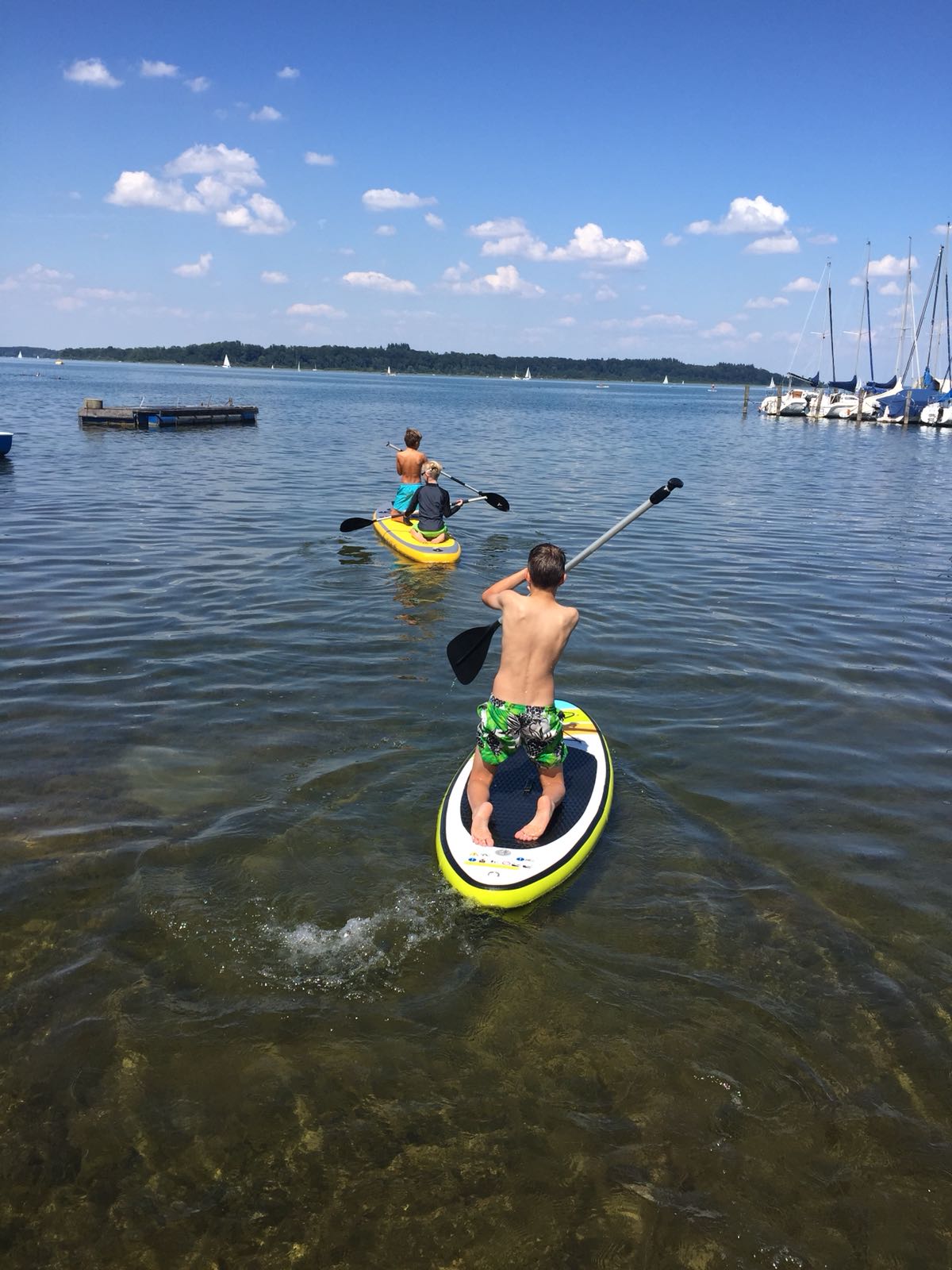 Englisch camp Paddle Boarding