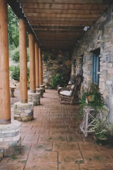 Stone Pathway & Columns — Horseshoe, NC — Carolina Concrete Designs Inc