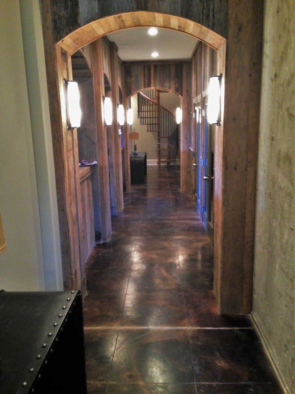 Lit Hallway — Horseshoe, NC — Carolina Concrete Designs Inc
