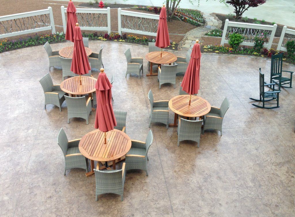 Stamped Blue Stone Texture For Restaurants — Horseshoe, NC — Carolina Concrete Designs Inc