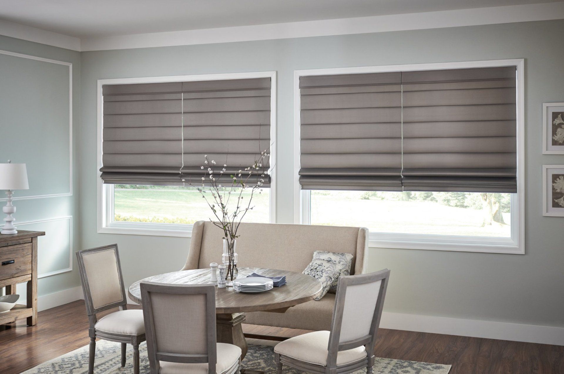 Roman Shade — Modern Dining Area in Baton Rouge, LA