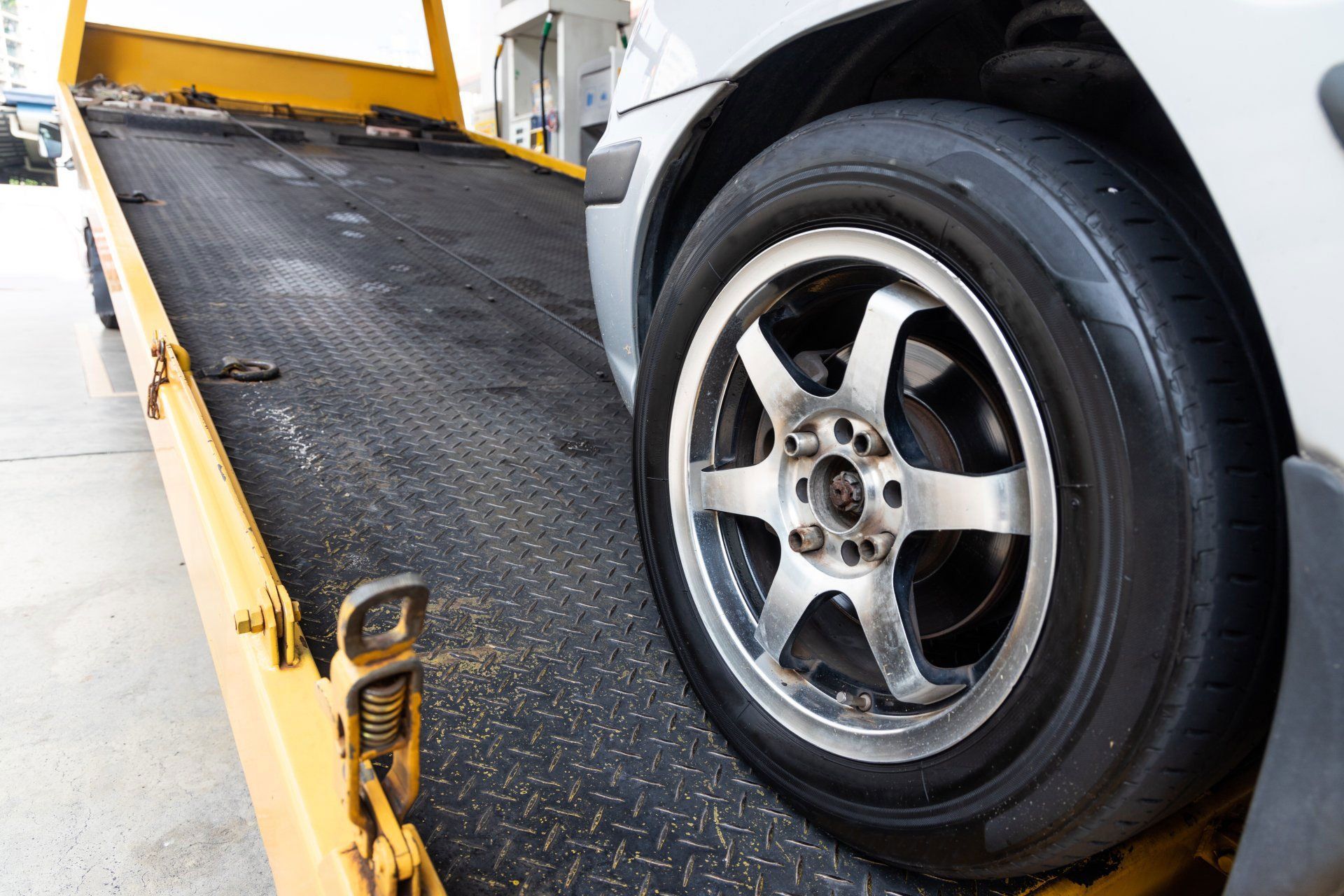 Car on Tow Truck — Hyattsville, MD — New Design Autobody