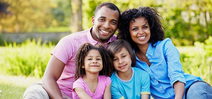 Family smiling — Family Dentists in Hampton, VA