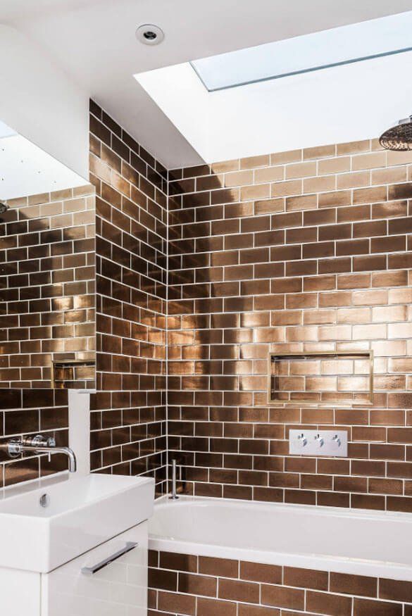 metallic tile bronze