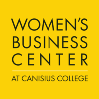 The logo for the women 's business center at canisius college