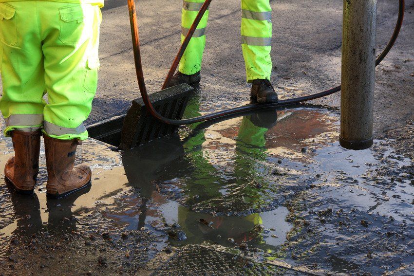 Drain clearing underway