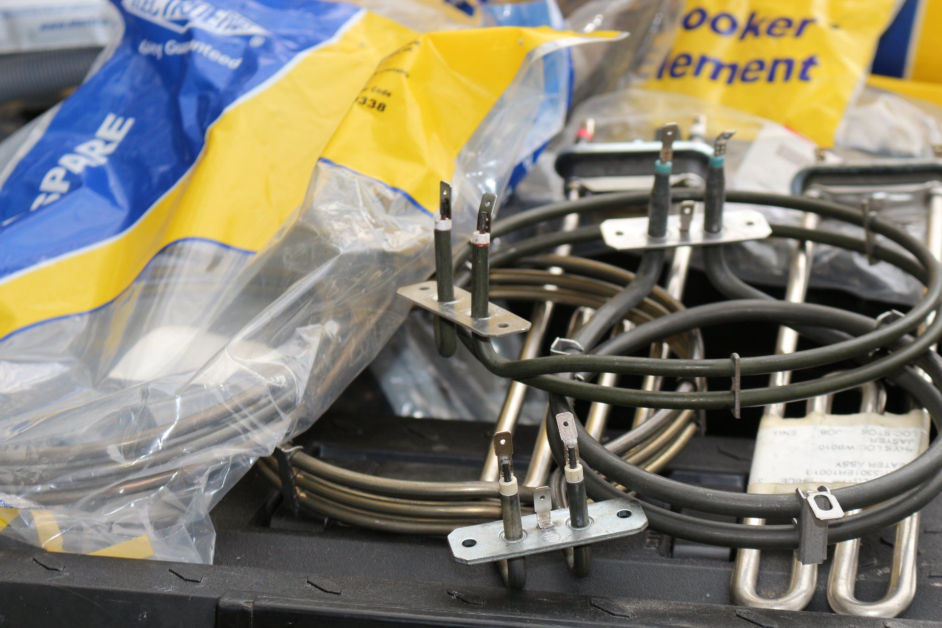 Hundreds of spare parts.