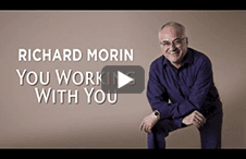 Richard Morin in a blue shirt smiling, with text 