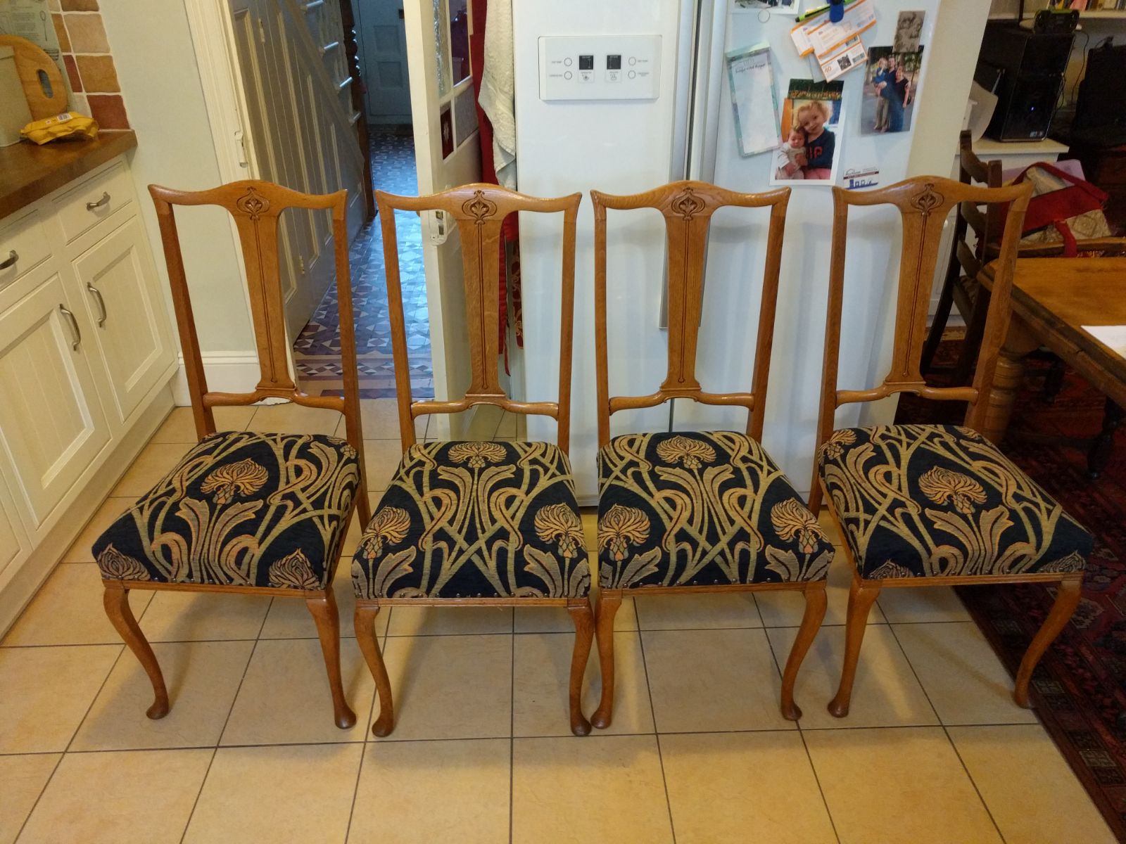 Chairs restored and fitted with cushions
