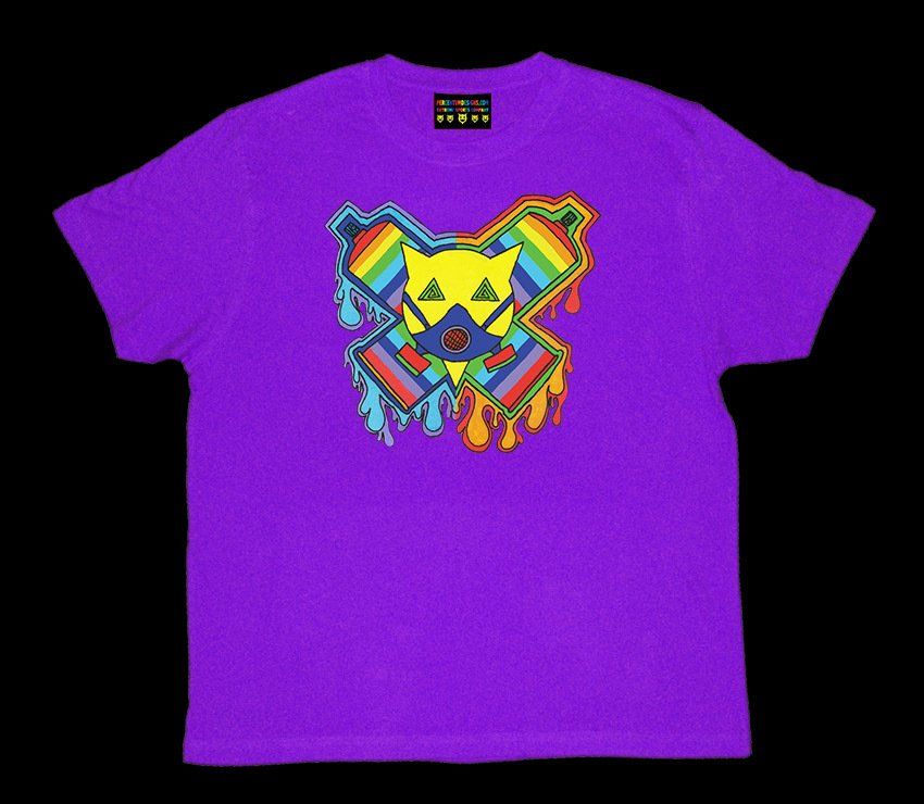 Purple MEN'S T-SHIRT PERCENTUM GAS MASK
