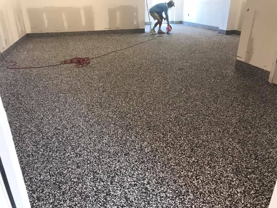 Full Flake Epoxy Flooring in Home