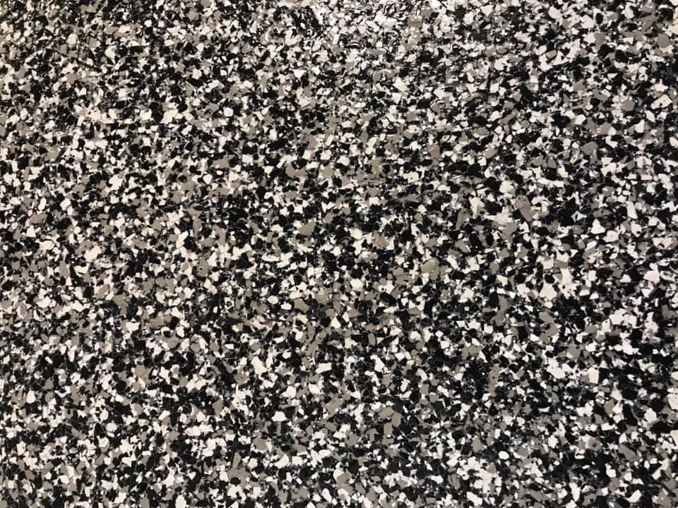 Black & White Full Flake Coating
