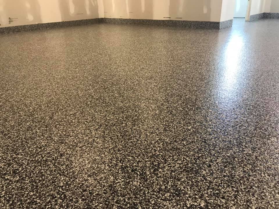 Full Flake Garage Coating on Floor