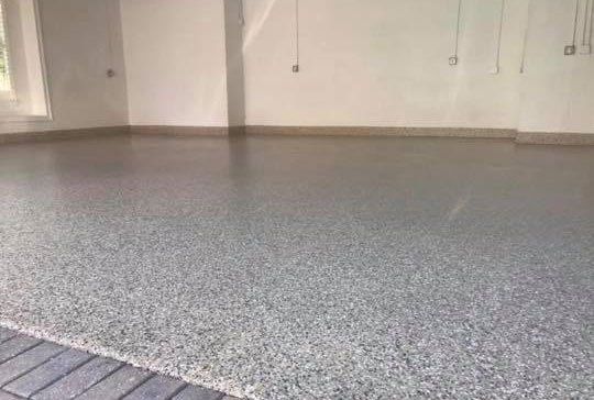 Floor with Full Flake Garage Coating