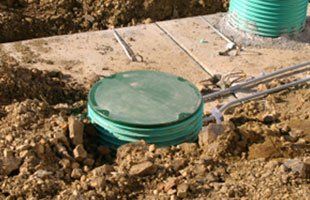 Newly installed septic tank system Newly installed septic tank system