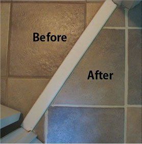 Before and After Tile with Grout — N. Charleston, SC — Surface Specialists