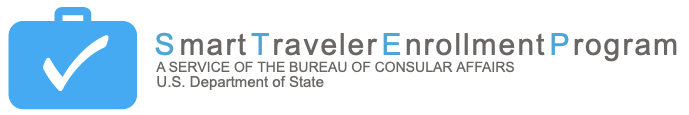 A logo for the smart traveler enrollment program