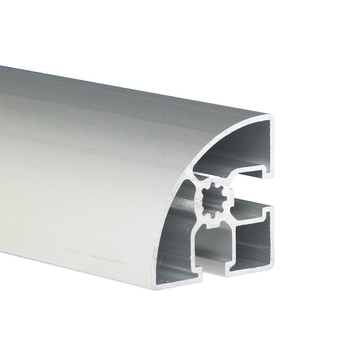 Halfrond aluminium-profiel 45x45R 90°