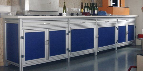 Kast in aluminiumprofielen