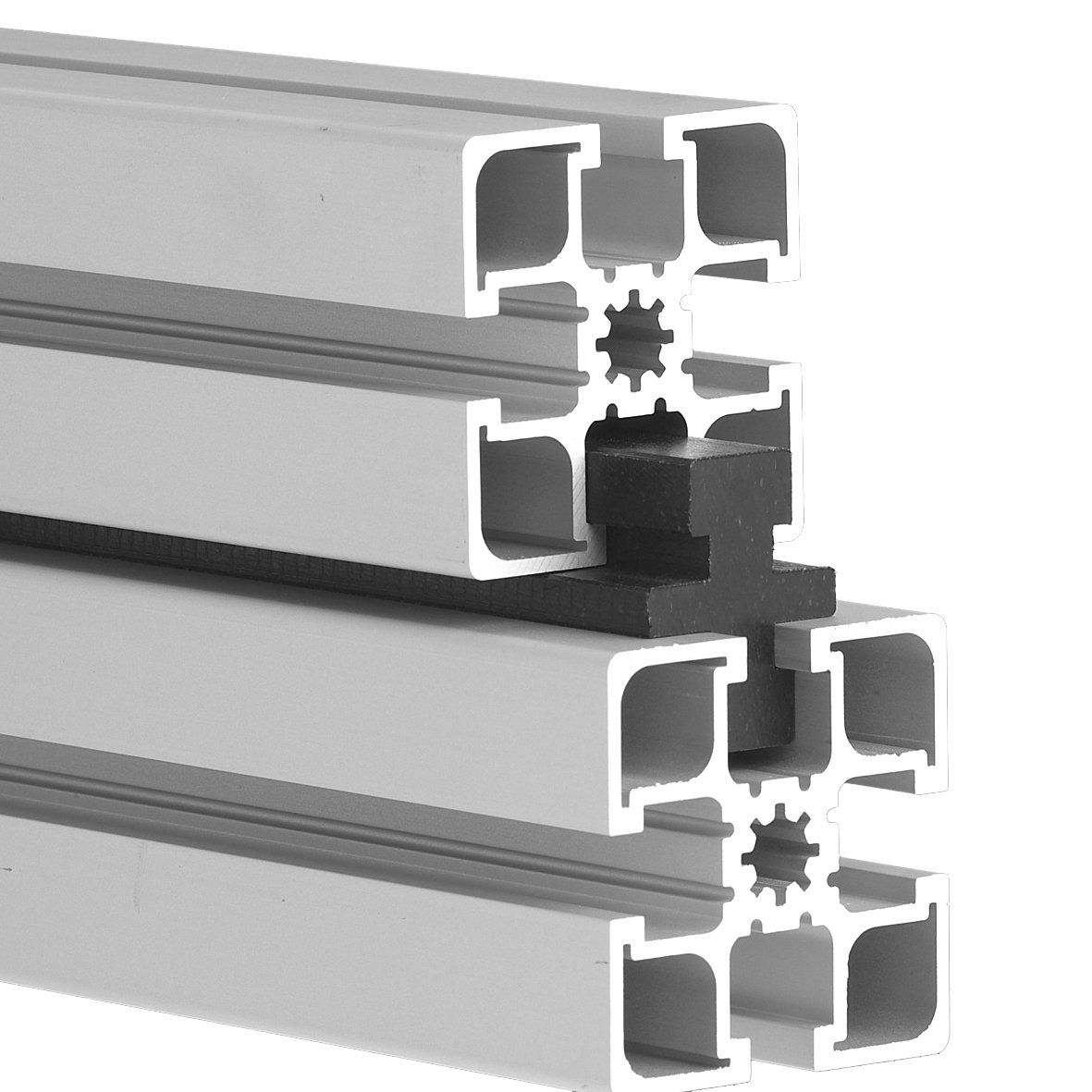 Nylon parallelrail Alumes voor systeemprofielen