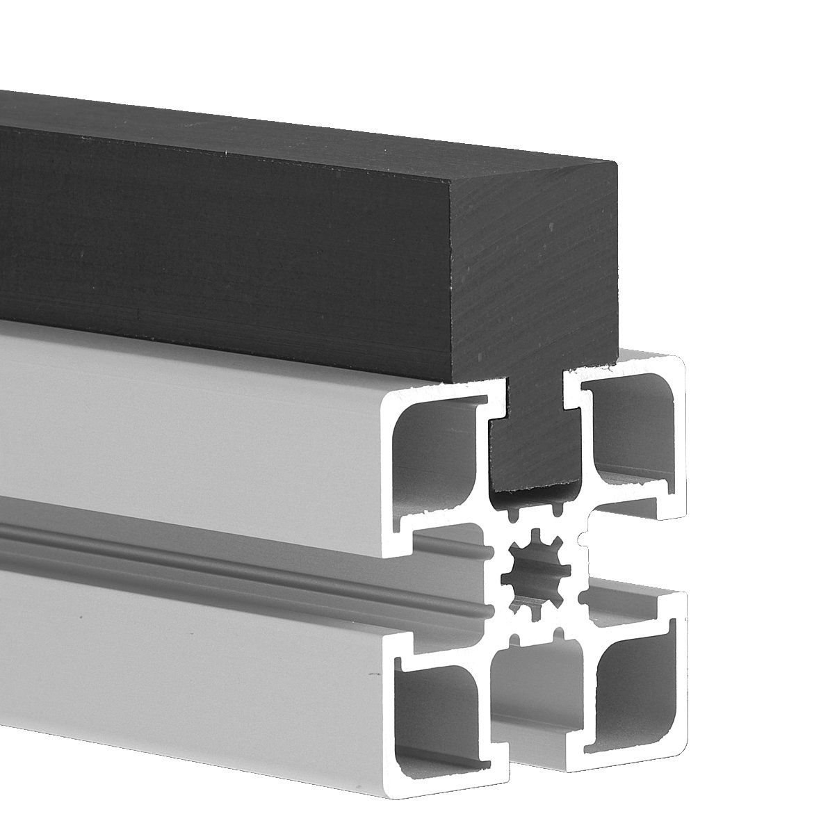 Nylon rail voor profielen Alumes voor systeemprofielen
