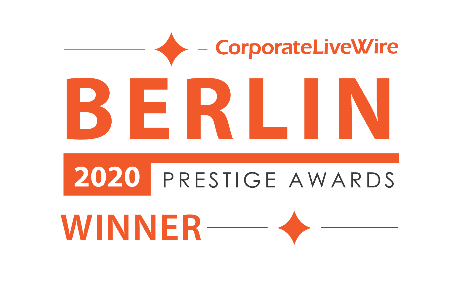 Das Logo für den Gewinner der Prestige Awards Berlin 2020.