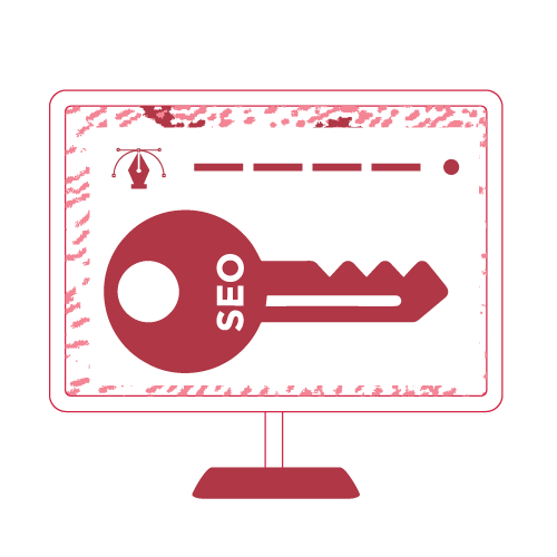computer monitor with key icon